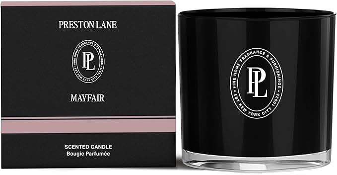 Preston Lane The Deluxe 3-Wick Candle, Scented Candle with Vegan, Soy Wax Blend, Mayfair, 24 Oz