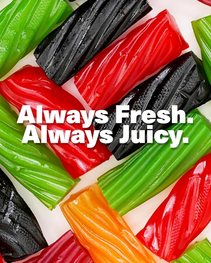 Licorice.com | Candy Gift Box | Soft & Chewy Australian Red, Black & Fruity Licorice | Yummy Strawberry, Green Apple & Raspberry | Great Gift Idea for Holidays and Birthdays | Pack of 3