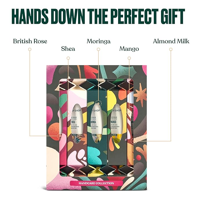The Body Shop Handcare Collection - 5 Piece Hand Cream Set, Hand Balm Gift Set for Dry Skin, Vegan