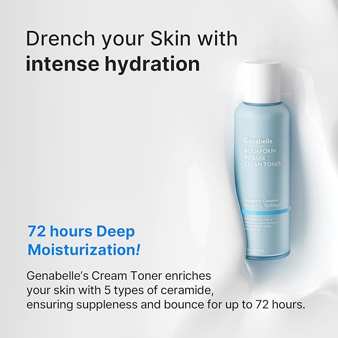 Aquaporin Intense Cream Toner | Milky Glow Essence with Ceramide, Panthenol, AQUAXYL for Soothing Moisture, Non-Sticky Formula - Dermatologist Tested - 4.05 fl.oz