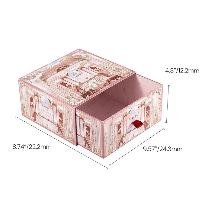 Flower Knows Strawberry Cupid 12 Pack Makeup Gift Box Set,Lip Cream×2+Liquid Blush×2+Makeup Palette×1+Hand Mirror×1+Solid Perfume×1+Hair Clip×1+Cushion Powder Puff×2+Eyeshadow Brush×1+Gift Box×1