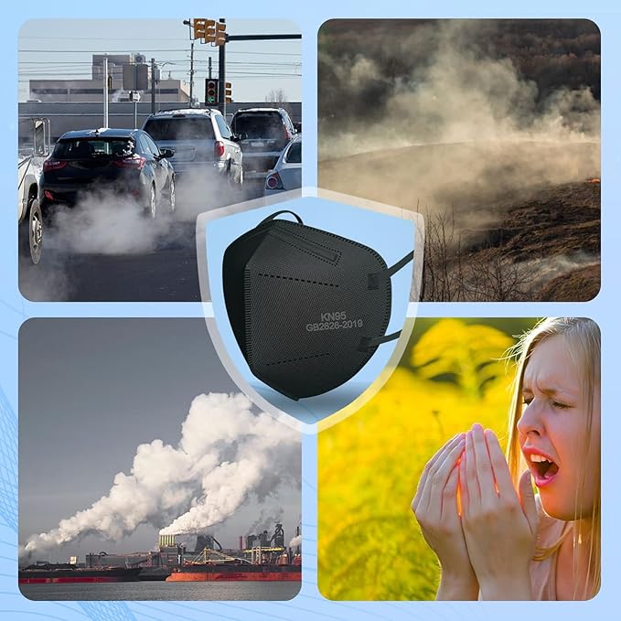 KN95 Face Masks 100 Packs, Breathable Disposable Face Mask for Adults and Teens