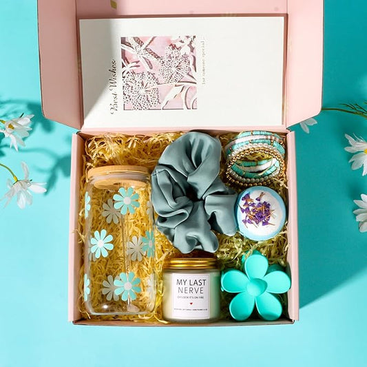 Gifts for Teen Girls, Sister, Girlfriend, Daughter, Her, Happy Birthday, Christmas, Valentine's Day, Ideas Cute Daisy Aesthetic Glass Cups Gifts