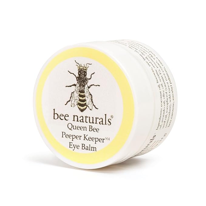 Bee Naturals Queen Bee Best Eye Balm Peeper Keeper - Natural Eye Balm with Vitamin E & 10 Oils - Reduces Crow's Feet, Wrinkles & Fine Lines - Moisturizing Skincare
