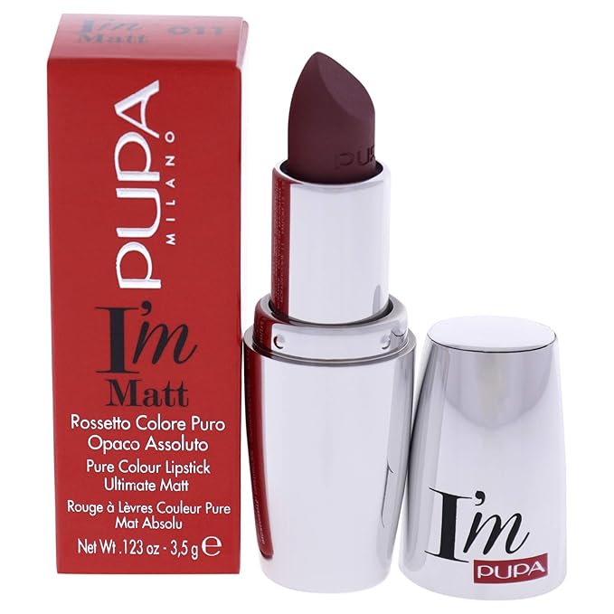 Pupa Milano I Am Matte Pure Colour Lipstick - 011 Intense Nude for Women - 0.123 oz Lipstick