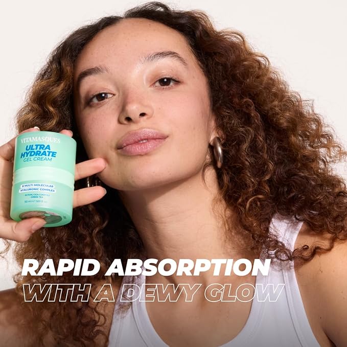 Vitamasques Ultra Hydrate Gel Cream - Lightweight Balance, Hydrating & Soothing Moisturizer (1.69 Fl oz)