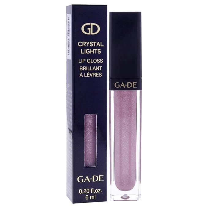 GA-DE Crystal Lights Lip Gloss, 514 - Enriched with Light-Reflecting Crystal Pearls - Smooth Silky, Rich Color - Moisturizes and Adds Shine - 0.2 oz