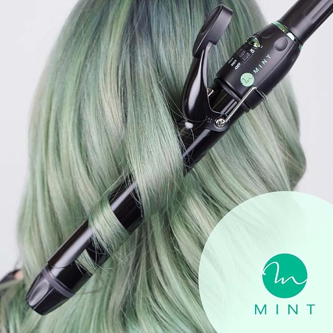MINT Professional Extra Long Hair Curling Iron 1 inch | 2-Heater Ceramic Long Barrel Curling Iron | 1 Inch Curling Iron Hair Curler for Small to Medium Curls | International Dual Voltage