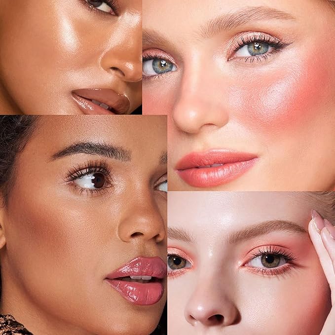 Blush Palette, 16 Colors Highlighter Blush Powder Makeup, Long-Wearing, Smudge Proof, Natural-Looking, Blendable Cruelty-Free Matte Finish, Cream Contour Palette and Blush Palette Face Makeup