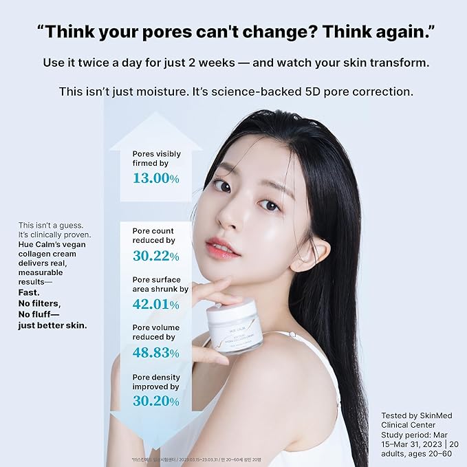 Kintsugi Hydra Collagen Cream – Vegan Face Moisturizer for Pore Care, Hydration & Firming – Clinical Results, 48h Moisture, Hypoallergenic, Korean Skincare