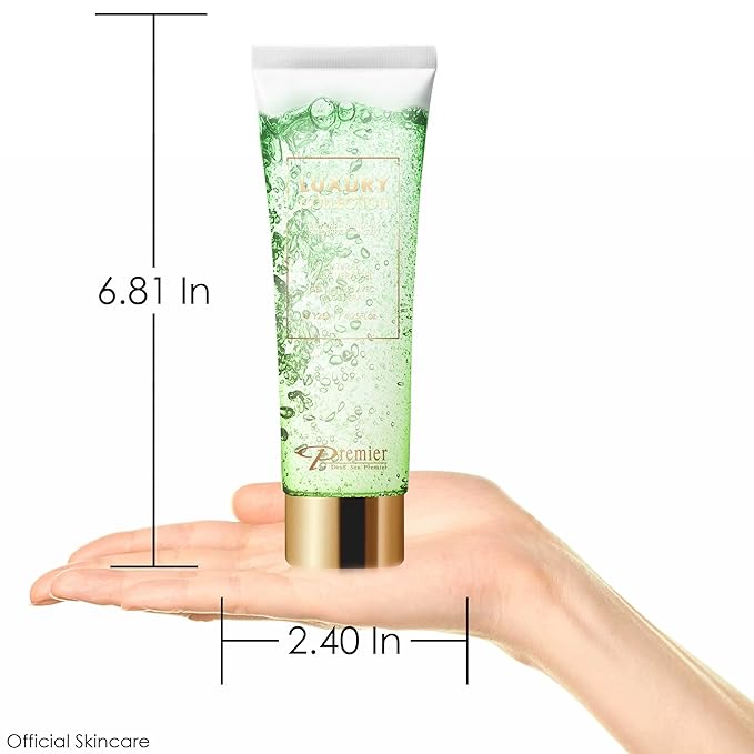 Dead Sea Premier Natural Aloe Vera Gel – Organic, pure, for Face, Hair and Body, good for Sun Burn Relief, Bug or Insect Bites, Dry Damaged Aging skin, Razor Bumps & Acne. silky, non-tacky – 4.25Fl.oz