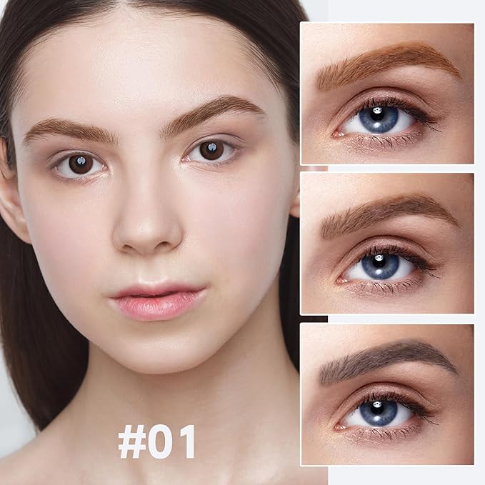 Boobeen 3 Color Eyebrow Powder Palette, Waterproof Eyebrow Makeup, Brow Definer to Shape Perfect Brow，Professional Brow Filler Powder with Brush