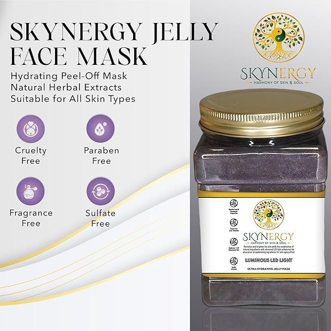Luminous LED Light Jelly Mask -Professional Grade HydroGlo Jelly face Masks for facials professional Peel Off Face Mask for Skin Hydration,Radiance,Reduced Fine Lines,Pigmentation | 30 fl oz