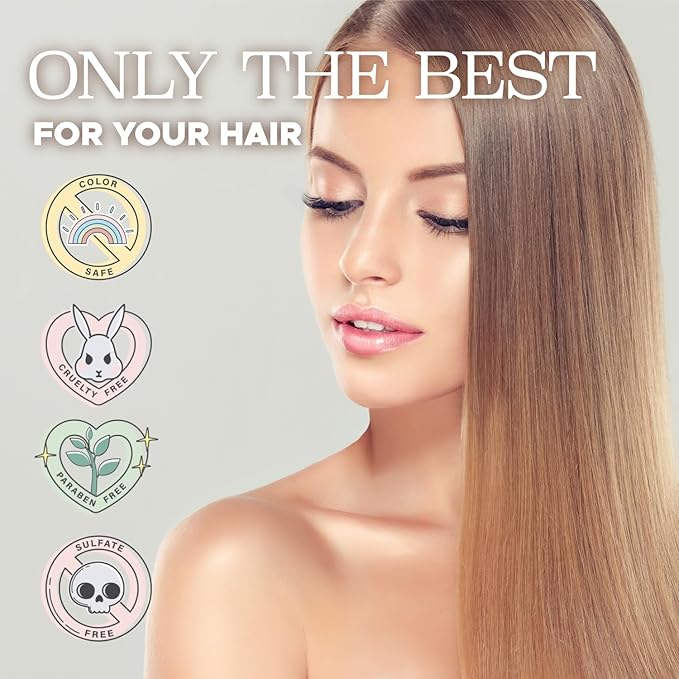 Luseta Rice Water Shampoo and conditioner Set Strengthening & Nourishing Revitalizes Shine for All Hair Types Hydrating & Frizz Control for Women and Men 33.8oz*2