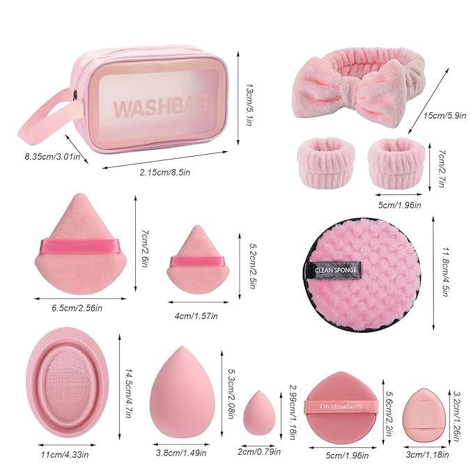 Makeup Brush Set, 42Pcs Makeup Tool Set Premium Synthetic Foundation Powder Concealers Eye Shadows Blush Makeup Brushes Kit with Makeup Sponge, Powder Puffs for Beginner & Professional