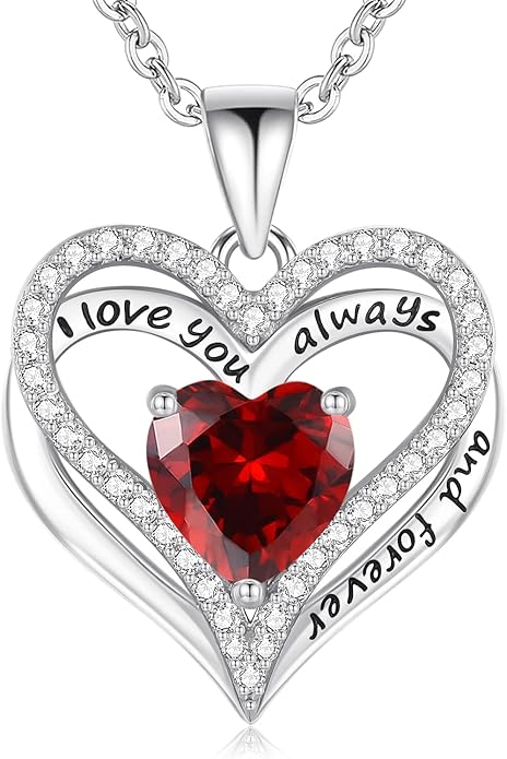 S925 Sterling Silver Necklace for Women, Wife Jewelry Rose Gold, Mom Birthday Valentines Mothers Day Gifts, Girlfriend Necklaces, Daughter Heart Jewel, Anniversary for Her