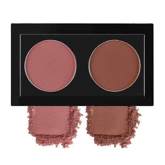 Duo Eye Shadow Powder，Taupe Plum&Brown Matte Eyeshadow Makeup Palette，Neutral Shades Eyeshadow Palette for Woman Daily Eyes Looks，Highly Pigmented，Smooth, Blendable，sombras de ojos, Cruelty-Free 02