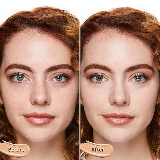 Mushroom Head Air Cushion CC Cream - Moisturizing & Oil Control BB Cream Foundation Create Long-Lasting, Waterproof Makeup Base Primer, Concealer Full Coverage for All Skin Types (Nude)