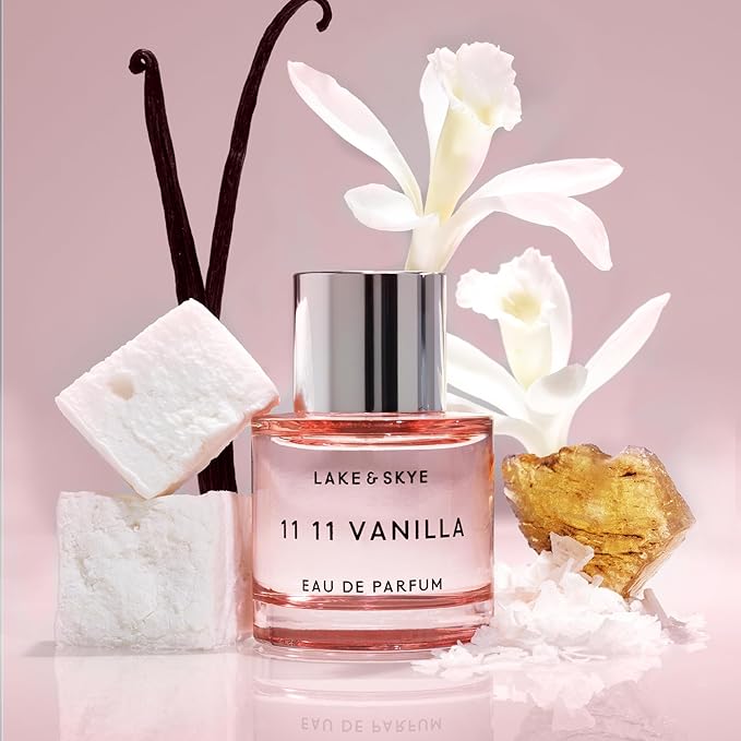 Lake & Skye 11 11 Vanilla Eau de Parfum 50mL, Musk Perfume, Sea Salt, Star Apple, Vanilla Créme, Vegan