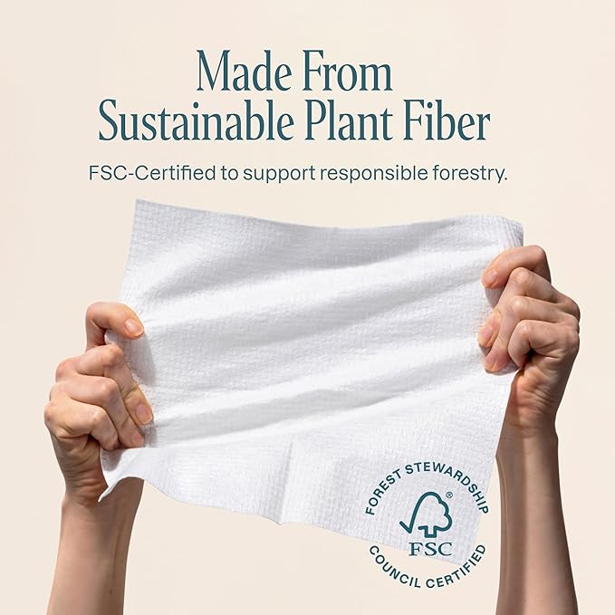 Cliganic Clean Face Towels XL, Bulk Size (200 Count), Disposable, Ultra-Absorbent, Hypoallergenic & Soft - Makeup Remover Dry Wipes, Pamper Your Face, Hygienic Towelettes, for All Skin Types