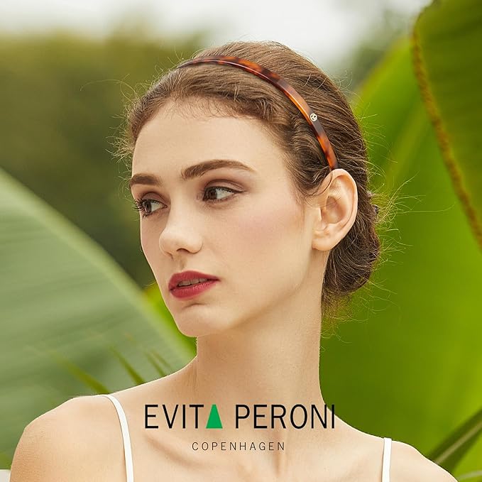 EVITA PERONI Hair Band for Eyewear, No Pressure, No Headache, Comfortable Headbands for Women - Orange (Acetate Resin, 1 Count, Women, Hairband)