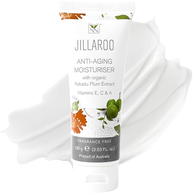 Jillaroo Natural Face Moisturizer for Men & Women with Kakadu Plum, Vitamin A, C, E, Minerals, & Antioxidants - 100g Face Moisturizer for Dry Skin by Y-Not Natural
