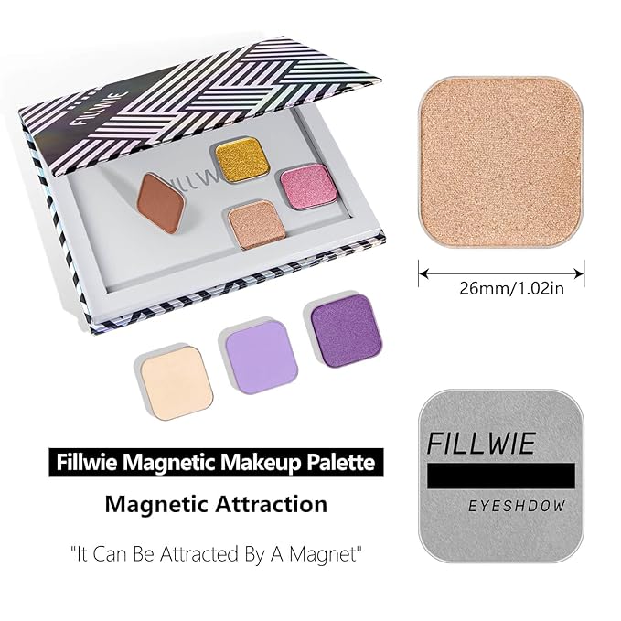 Magnetic Eyeshadow Soft Peach with Hints of Yellow and Pink, Satin Finish, Easy to Blend, Magnetic Pan for DIY Makeup Palette (Peach Glow)