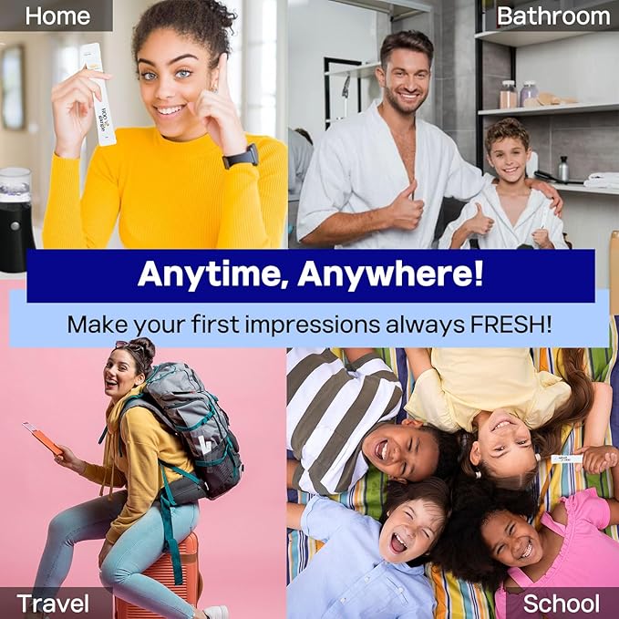 KN FLAX Natural Mild Flavored Portable Mouthwash for Adults and Kids, Alcohol Free Individual Packets, Mouthwash Travel Size, Apple Spearmint, 10ml/0.33oz (Pack of 15)