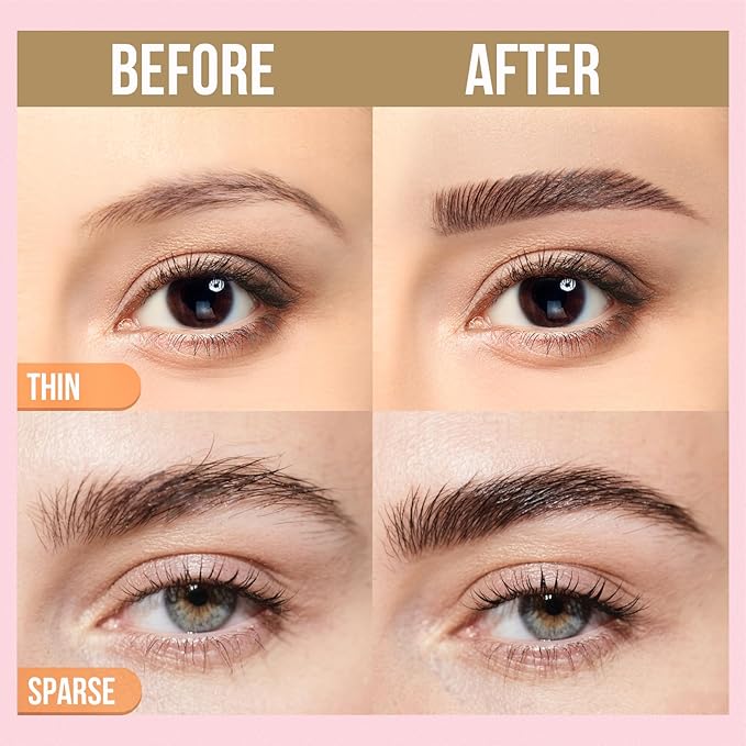 iMethod Curved Eyebrow Pen and Brow Gel - Eyebrow Pencils for Women with Hair Like Strokes, Eyebrow Makeup for All-Day Defined, Waterproof, Smudge-proof, Light Brown and 2 Count Brow Gel Clear