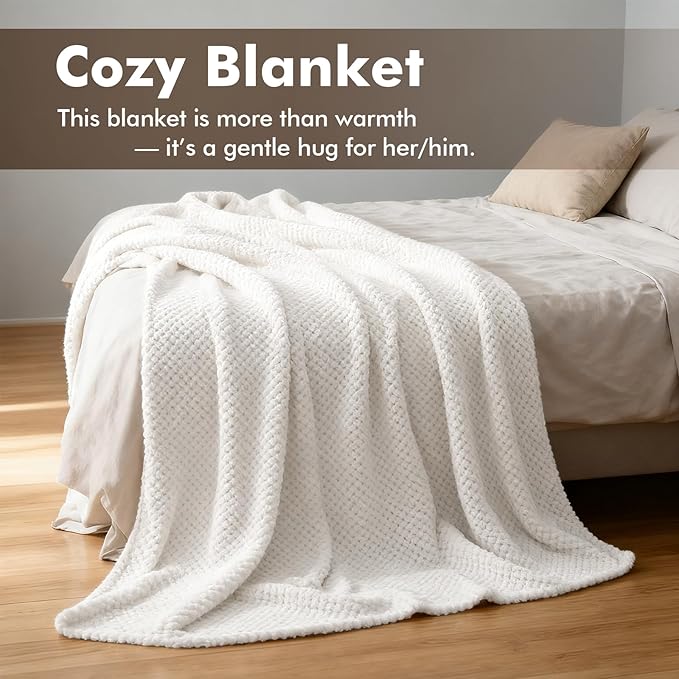 Natural Amor 8-Piece Spa Gift Set with Blanket – Self-Care Box with Rose Clay Mask, Bath Bomb, Goat Milk Soap, Candle– Relaxation Gift for Women – Pink Ribbon Blanket