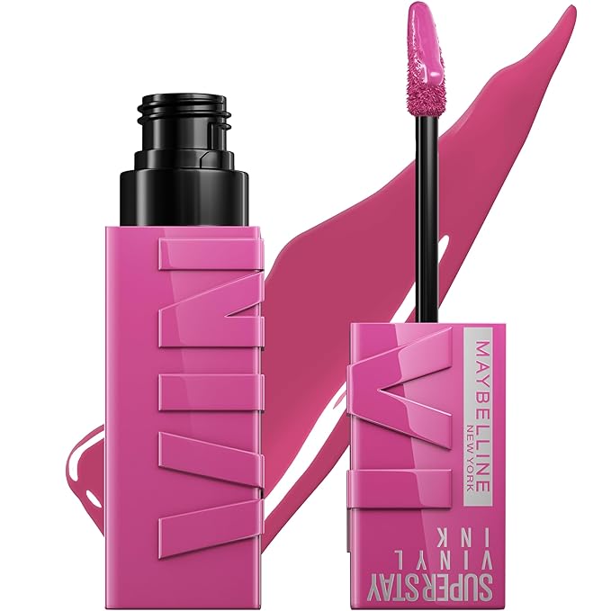 Maybelline Super Stay Vinyl Ink Longwear No-Budge Liquid Lipcolor Make Up, Highly Pigmented Color and Instant Shine, Edgy, 1 Count