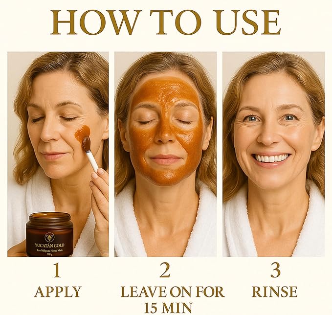 Melipona Honey Face Mask – The All-Natural Solution for Dry Skin, Fine Lines & Youthful Glow With Enzymes & Antioxidants – Soothes Skin After Sun Exposure – Gentle Moisturizer for Sensitive Skin
