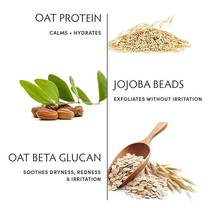 Naturopathica Oat Cleansing Facial Polish, Multi-Use Facial Cleanser, Face Scrub and Mask, Exfoliating Face Wash for Men & Women, Travel Size, 2 fl oz