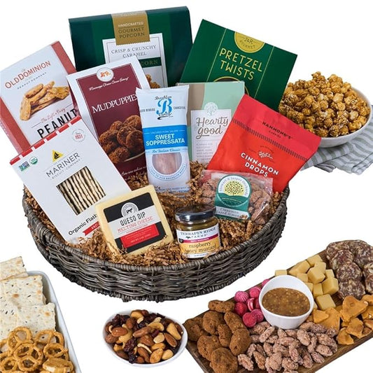 Snack & Chocolate Gift Basket Deluxe - Gourmet Food Gift by GourmetGiftBaskets.com