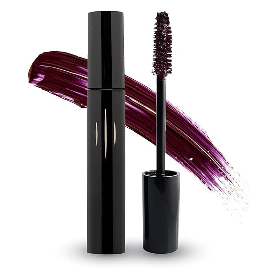 Radiant Professional Lengthening Mascara with silicone brush – Smudge-Proof Curl Mascara Volume and Length for Sensitive Eyes, Cruelty Free, Ideal for Mature & Young Women, 0.43 oz (02 Plum Brown)