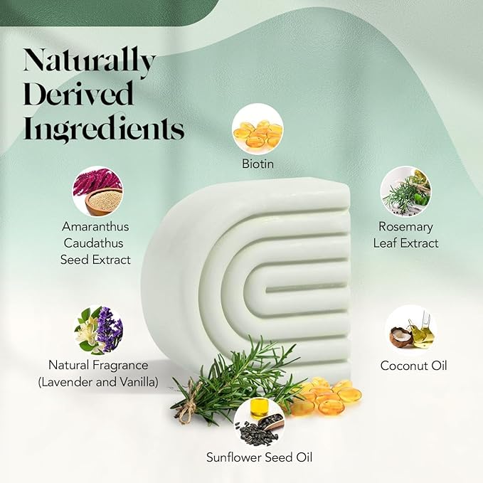 Kitsch Rosemary & Biotin Volumizing Hair Conditioner Bar for Hair Growth & Thickening – Hydrating & Cleansing Hair Conditioner for Women & Men - Paraben, Silicone & Sulfate Free - Made in USA - 2.7 oz