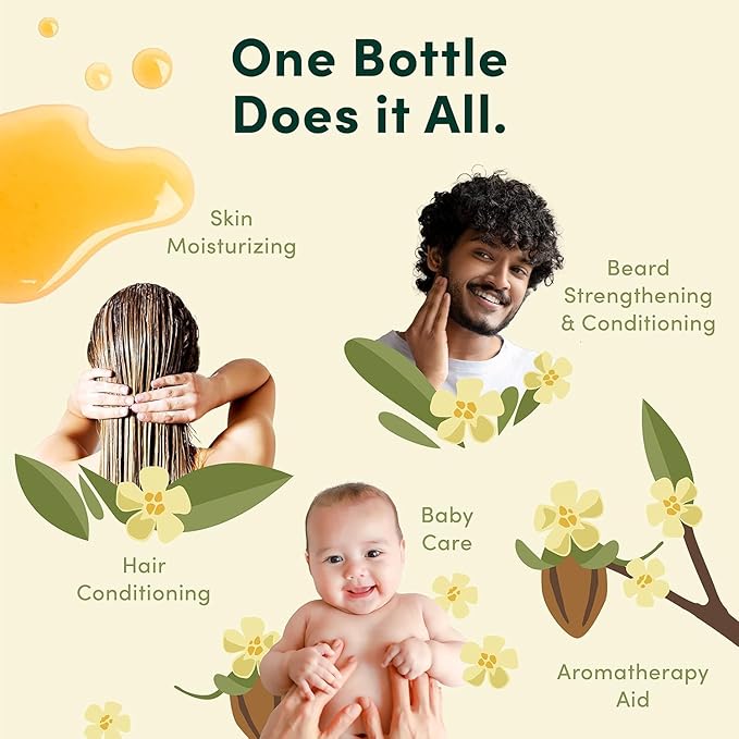 HobaCare Pure Jojoba Oil for Skin Care, Hair, Beard, Scalp Massage - 100% Unrefined Carrier Oil for Diluting Essential Oils - Natural, Hexane Free, Cruelty-Free, Long Shelf Life (16 oz)