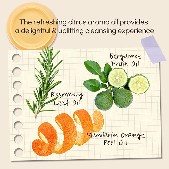 Petitfee Beautifying Mood On Cleanser 3.38 fl. oz. (100ml) - Cleansing Balm, Makeup Removal, Pore Cleansing, Dissolves Sunscreen, Moisturizing Finish with Citrus Aroma Oil, Korean Skincare