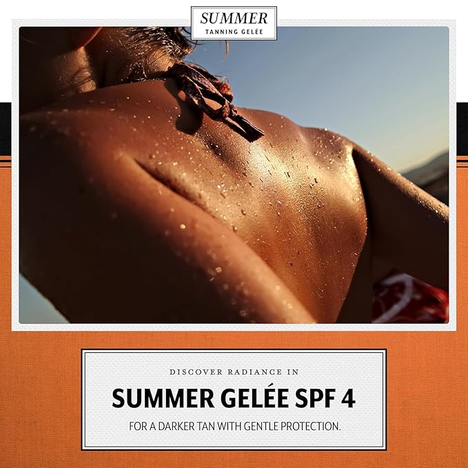 Summer Gelée Tanning Gel – SPF 4 Luxe Bronzing Accelerator – Hydrating & Silky Gel for a Deep, Radiant Tan – Non-Greasy, Fast-Absorbing Formula – 3.12 FL OZ – Made in USA