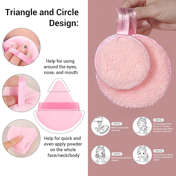 MAANGE Makeup Brush Set 51 PCS Professional Makeup Brushes for Foundation Powder Concealers Eye shadows Blending Blush Travel Make up Brush Kit (Pink)