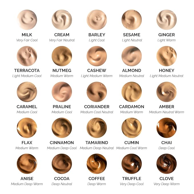 OFIR Skin Satin Medium Coverage Foundation | Buildable, Non-Creasing Finish | Vegan, Cruelty-Free, Paraben-Free Makeup | Blue Light Protection | 1 FL OZ (Cinnamon - Medium Deep Cool)