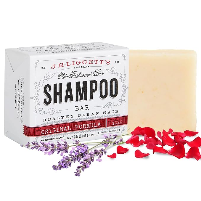 J·R·LIGGETT'S All-Natural Shampoo Bar, Original Formula - Supports Strong and Healthy Hair - Nourish Follicles with Antioxidants and Vitamins - Great for Holiday Gifts & Stocking Stuffers, 3.5 Ounces