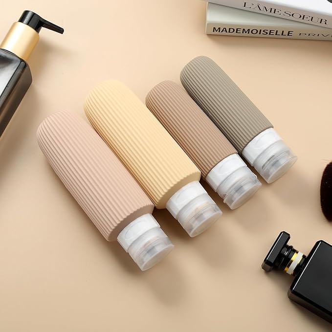 16 Pack Travel Bottles for Toiletries, Large 6oz Silicone Travel Containers jar for Toiletries, Leak Proof Refillable Liquid Shampoo And Conditioner Travel Essentials toiletry Bottles