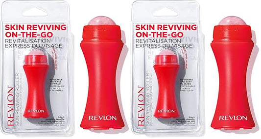 Revlon Skin Reviving Roller with Rose Quartz for All-Day Facial Reviving & Brightening, Compact & Reusable, Gentle on Skin, 1 count (Pack of 2)