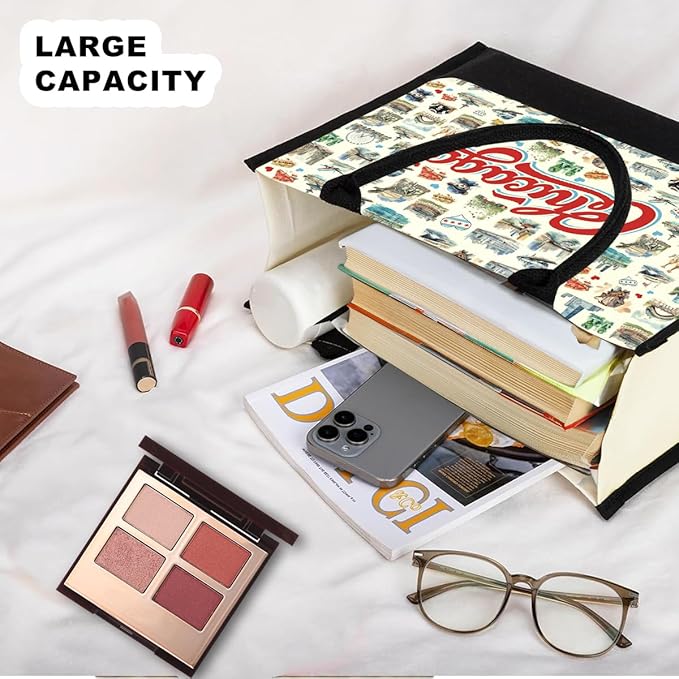 Seattle Italy Chicago New York Las Vegas Paris Gifts for Women Canvas Tote Bag Mother's Day Gifts for Women