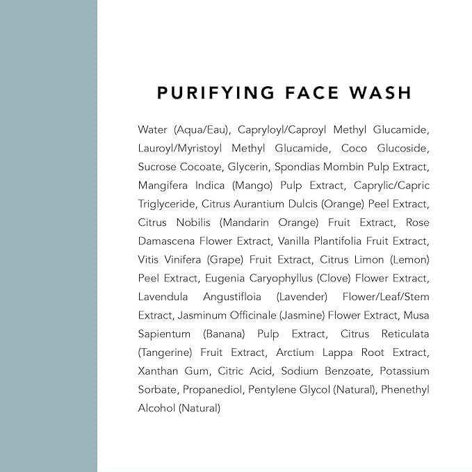 Indie Lee Purifying Face Wash - Travel Size Hydrating Facial Cleanser + Makeup Remover - With Orange, Lavender, Burdock + Jasmine - Foam Face Wash for All Skin Types - TSA Approved Travel Skincare (30ml)
