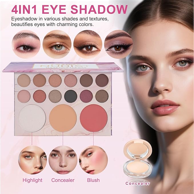 Makeup Set for Teens Makeup Kits for Teens & Girls Women - Travel Makeup Kit for Women Full Kit with Eyeshadow Palette, Lipstick & More, Make Up Set for Teenager Girls