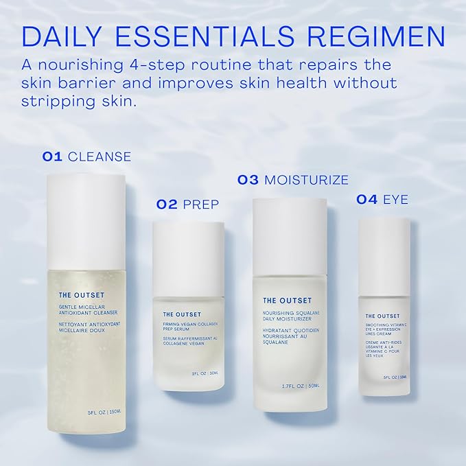 The Outset Everyday Radiance Set | Skincare Essentials | Vegan | Gluten Free | Clean Beauty | Unisex for All Skin Types | 8.2 oz