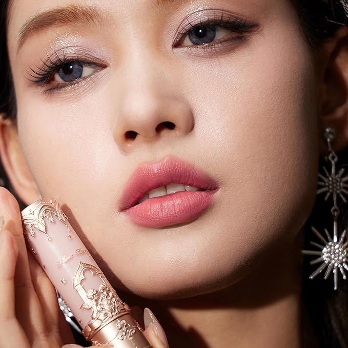 Flower Knows Little Angel Matte Lipstick,Super Soft & Ultra Silky Lip Mud Stick,Long Lasting & Moisturizing Vegan Lip Makeup for Girls&Women,Velvety Pink Finish(C05 Choir)