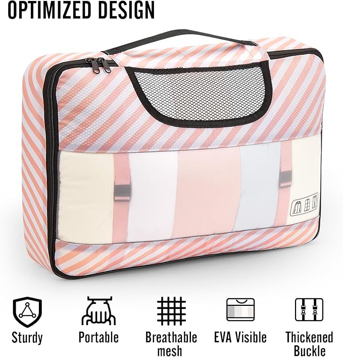 Veken 10 Set Packing Cubes for Travel Essential, Suitcase Organizer Bags in 4 Sizes, Carry-On Luggage Accessories with Large Laundry & Hanging Toiletry Bag, Must-Have for Airplane, Road Trip & Camping
